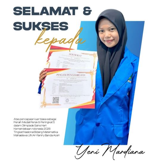 Mahasiswi UIN Ar-Raniry Raih Medali Perak Olimpiade Matematika Nasional